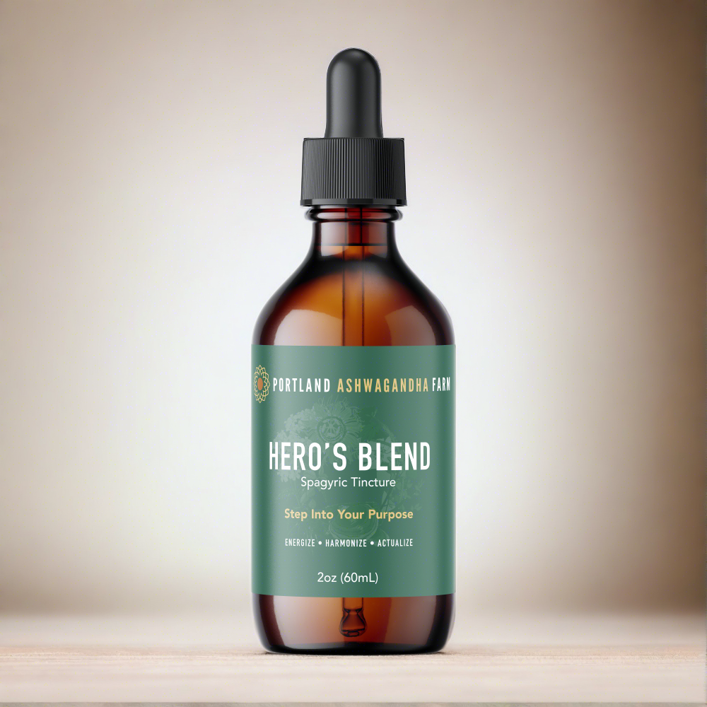 Hero's Blend Spagyric Tincture, 2 oz amber dropper bottle