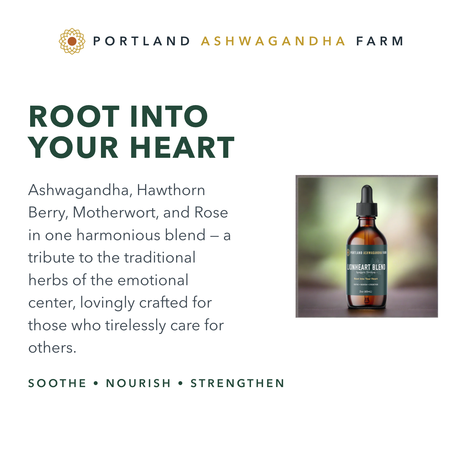 Root into your heart — Lionheart Blend, a tribute to the traditional herbs of the emotional center